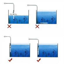 Aquariumverwarming voor zoet- en zoutwatertanks, automatische temperatuurregeling, onbreekbaar glas, dompelthermostaat, 50W, dubbel