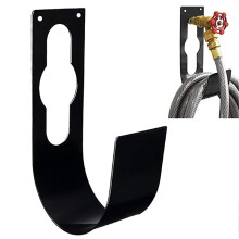 Heavy Duty Garden Hose Hanger, Wall Mount Hose Holder for Outdoor Storage, Rustproof Steel Construction with Perforated Design for Expandable Hose Com