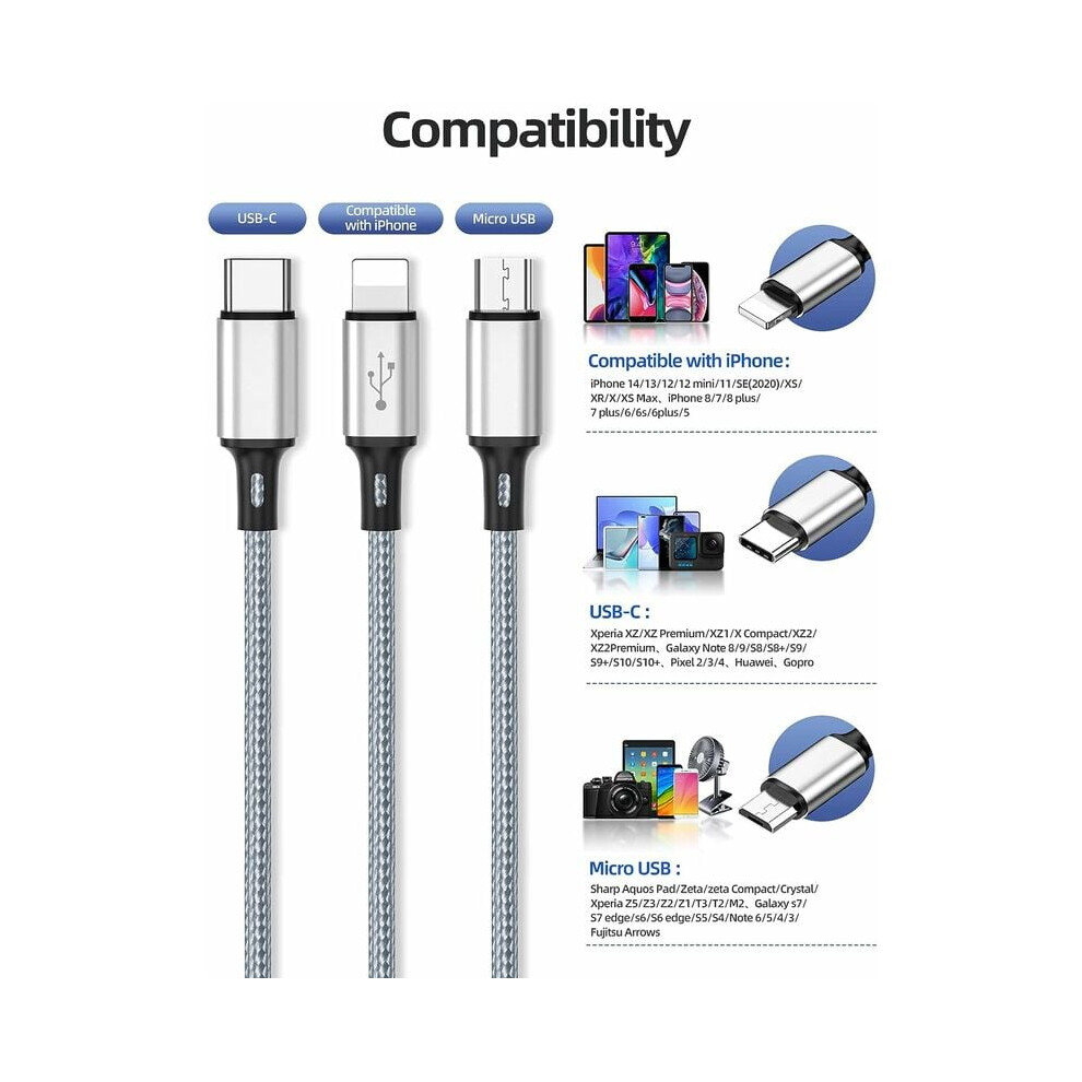 Charging Simplified, Fast Charging Cable Ensures Your Devices Are Always Ready, Nylon Braided For Unmatched Durability 9169997213433