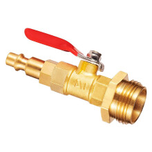 Anti-Freeze Winterizing Solution: Brass Winterize Blowout Adapter For Rv Camper Boat Winterization, Quick Connect Ball Valve Adapter, 1/4"3/4" Standar