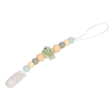 Silicone Pacifier Clip Holder for Baby Boys & Girls Pea Green