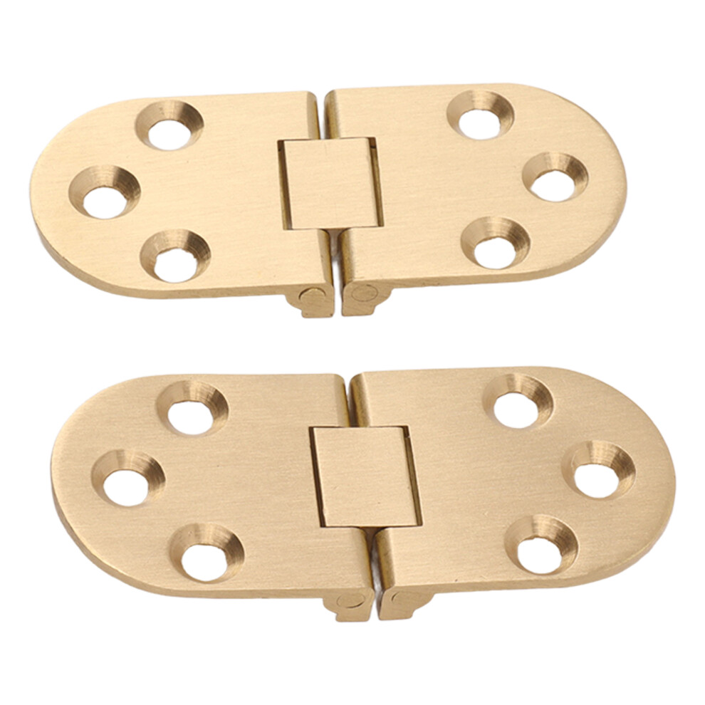 180 Brass Folding Hinge 2 Sets Rustproof Rounded Edge With Screws 4901370680433