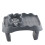 Spa Side Table with Clip Design - Grey Holds Drinks & Snacks Safely 10