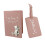 Celebrations Button Corner Leatherette My First Passport Set - Pink 1