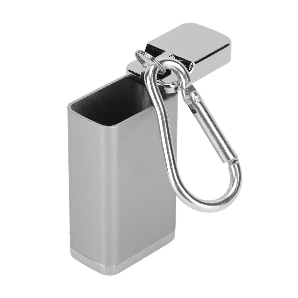 Portable Zinc Alloy Ashtray, 36G, 30X56mm, For Cigarettes Silver 4651370681380