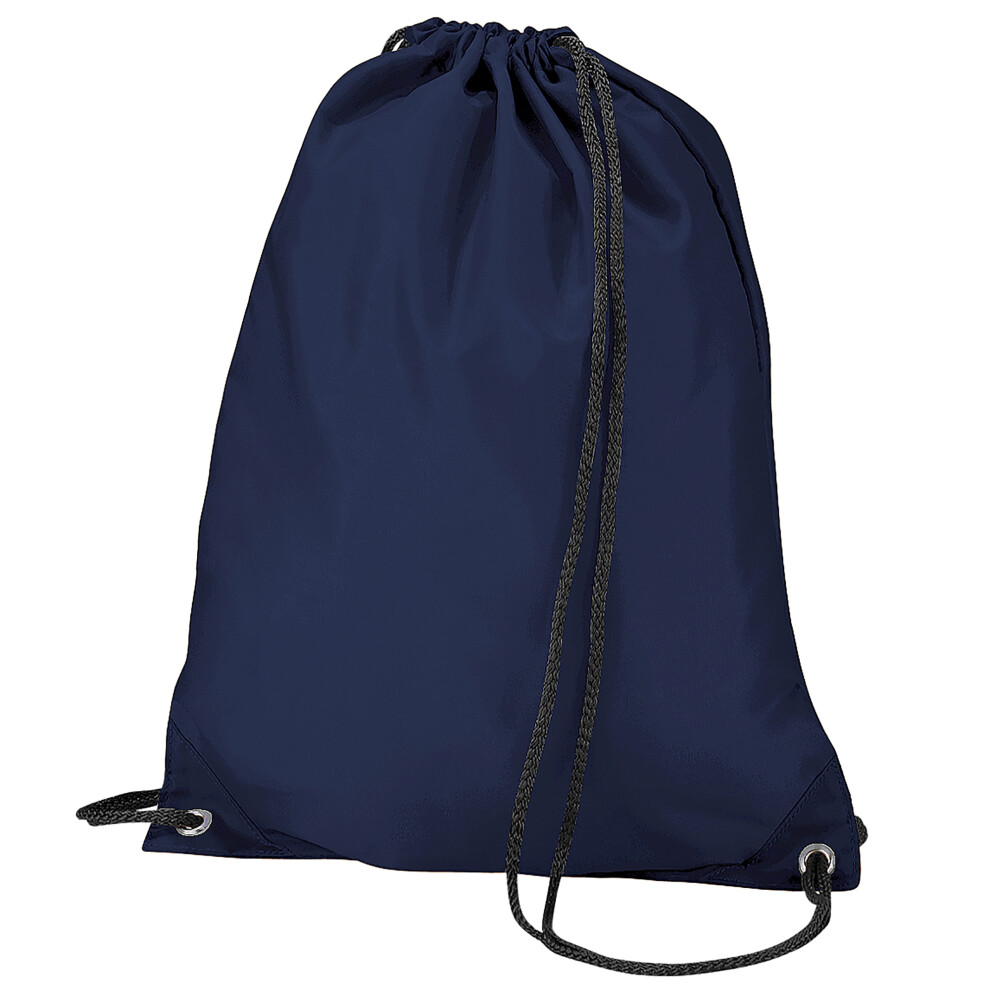 Bagbase Budget Water Resistant Sports Gymsac Drawstring Bag (11 Litres) (Pack Of 2) - Navy Blue - Image 2