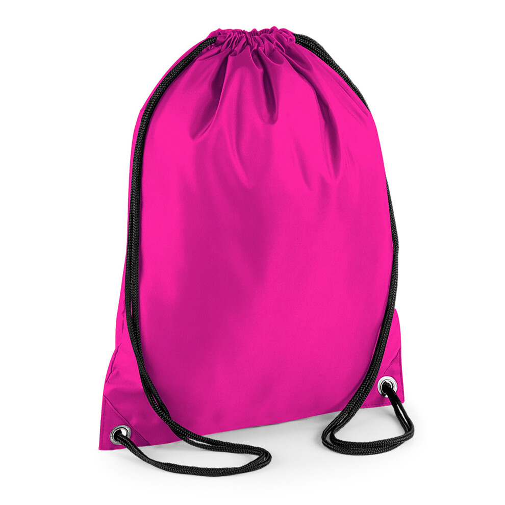 Bagbase (One Size, Fuchsia) Budget Water Resistant Sports Gymsac Drawstring Bag (11 Litres)
