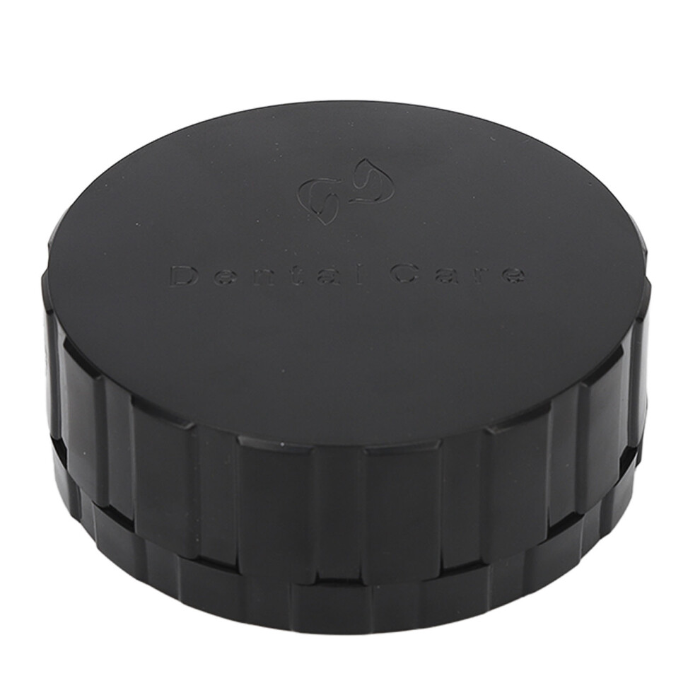 Black Portable Dental Veneer Storage Box, Round Case With Replaceable Accessories And Flexible Mesh For Easy Use For Halloween Parties For Nightclubs