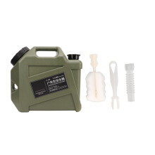 Recipiente para armazenamento de água, livre de BPA, multifuncional, com torneira, verde militar, à prova de vazamentos, ideal para camping,