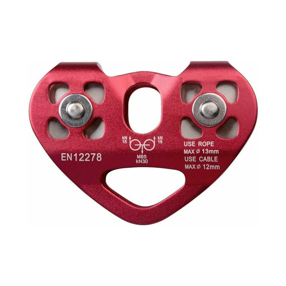 Double Speed Pulley For Mountaineering Climbing, Portable Outdoor Adventure Backyard Zipline, 30Kn Wire Cable Trolley With Stainless Steel Sheaves, Co 9093122892463