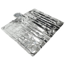 Wasserdichter, winddichter Notfallponcho mit reflektierender Aluminiumbeschichtung, 0,012 mm