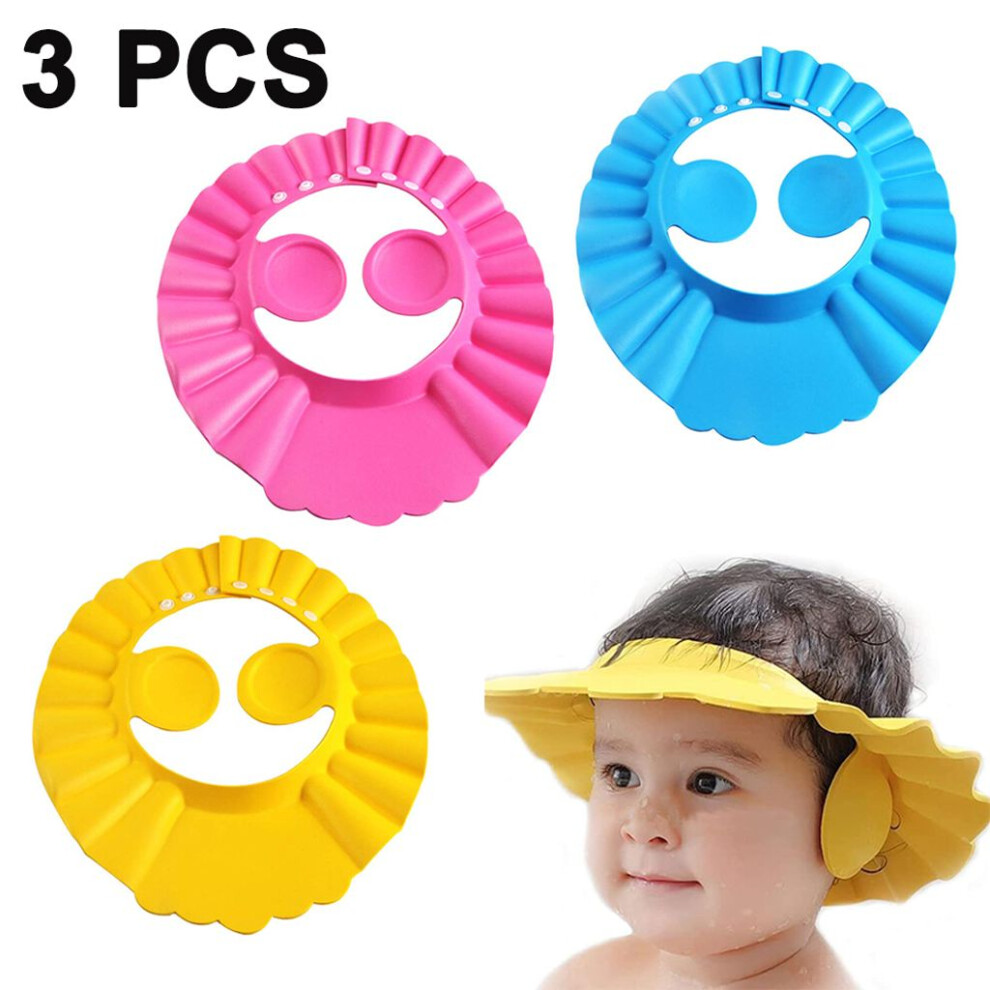 Baby Safe Shampoo Adjustable Visor Hat, Shower Bathing Protection for Baby, Kids, Children with Soft EVA Foam, Non-Toxic, Lightweight Bath Accessories