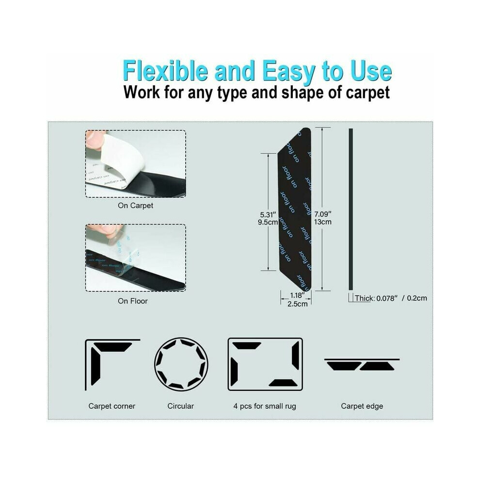 Advanced Rug Fixation System, Rug Pads Grippers With Non Slip Technology, Ensuring Hold Rugs In Place, Easy To Install For All Floor Types Including 9169997213921