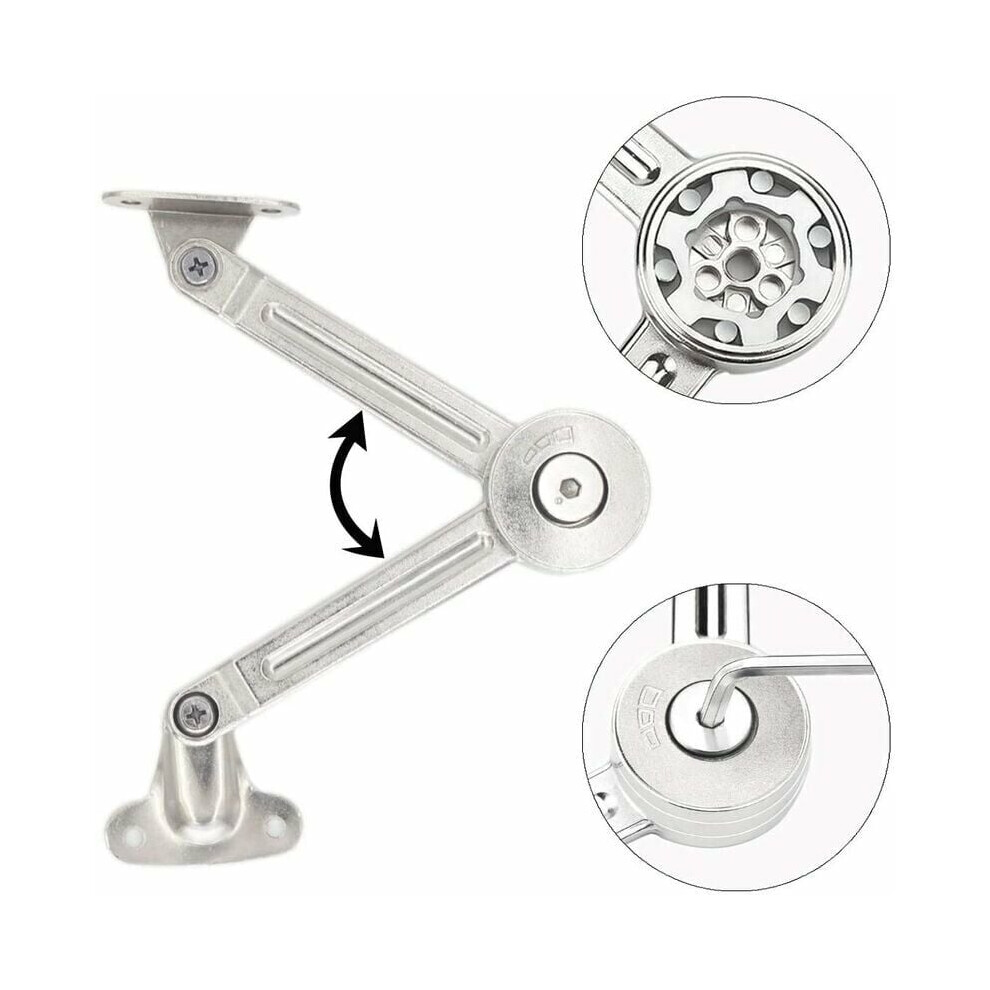Heavy-Duty Lid Support Hinge, Adjustable Toy Box Hinges With Soft Close Bidirectional Operation, Ideal For Furniture, Cabinets, Wardrobe, 20Kg 9169997214836