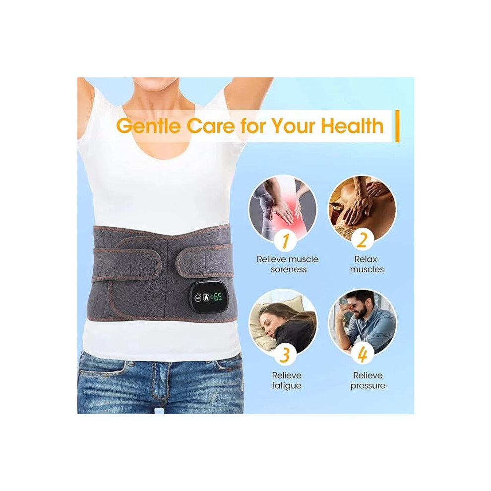 Cordless Comfort, Your Portable Lower Back Massager With Customizable Heat And Vibration Intensities, For Men And Women Seeking Comprehensive Massage