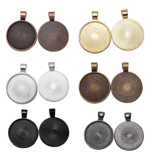 Reusable Alloy Pendant Frame For Handmade-Antique Red Copper 1