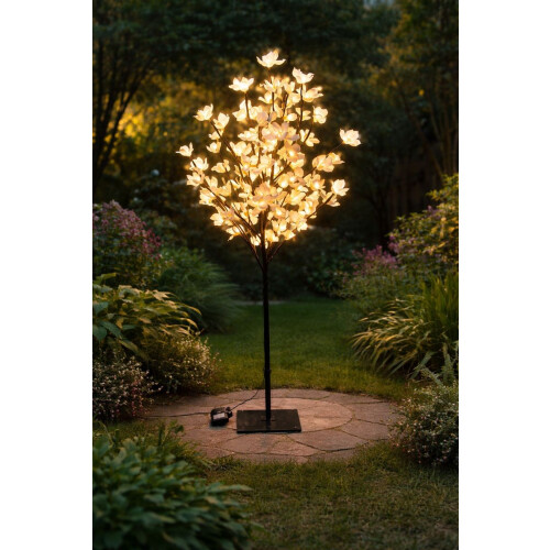 Spot On Dealz 4FT Solar Cream Blossom Tree 100 LED Warm White