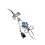 Plastic Blue Clovers Pendant Strap For Mobile Keys Handmade 1