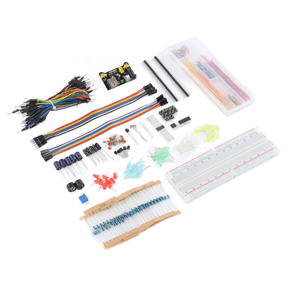 Electronics Kit Starter Assortment With 830-Hole Breadboard For R3 8741370688154