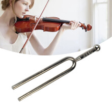 Stimmgabel Standard A 440Hz mit Lederhülle für Geige & Gitarre, 12,5 cm