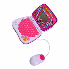 Kids Educational Laptop Pink - English Spanish Bilingual Learning Fun