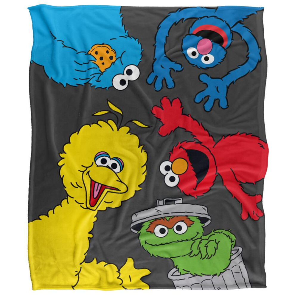 Sesame Street Group Pose Blanket Multicoloured