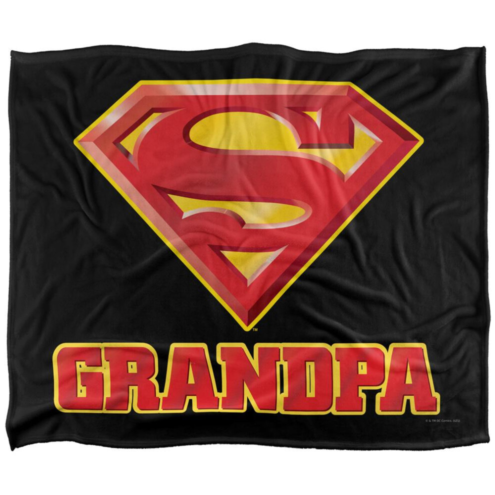 Superman Grandpa Logo Blanket Multicoloured