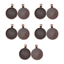 Reusable Alloy Pendant Frame For Handmade-Antique Red Copper