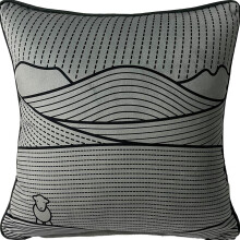 (40cm x 40cm, Dark Grey/Black) Herdy Line Filled Cushion