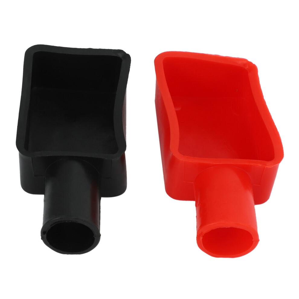 2 Pcs Car Battery Positive And Negative Protective Covers, Rubber Sleeves, Battery Terminal Protection Sleeves 6034054780025