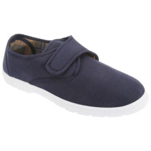 (7 UK, Navy Blue Denim) Scimitar Mens Touch Fastening Casual Textile Shoes