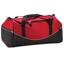 (One Size, Classic Red/Black/White) Quadra Teamwear Holdall Duffle Bag (55 Litres)
