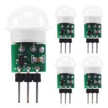 AM312 PIR-Sensor, 5-Pack PIR-RöRelsesensor Utomhus Pyroelektrisk InfraröD PIR MäNsklig IR-Sensormodulkropp