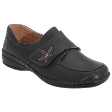 (9 UK, Black) Boulevard Womens/Ladies Wide Fitting Touch Fastening Casual Shoes