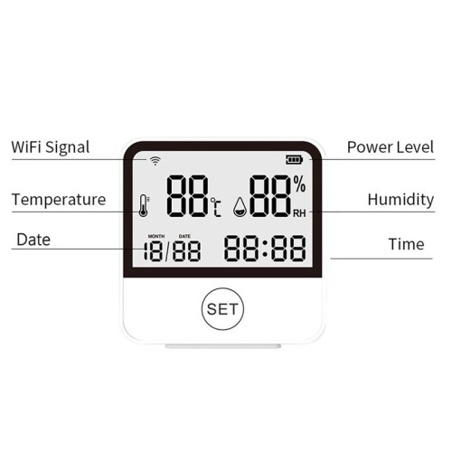 Tuya  WIFI Temperature and Humidity Sensor Indoor Hygrometer Thermometer with LCD Display Support Alexa Assistant 1