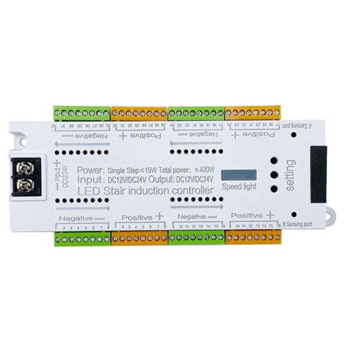 Automatic 32 Channels Stairway Lighting LED Motion Sensor Stair Light Controller Kit for Stairs Flexible Strip 12V 24V 2