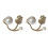 Stylish Floral Design Ear Studs Allergy Resistant Material 1