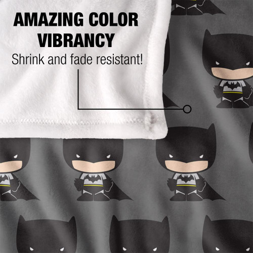 Batman Batman Chibi Repeat Print Blanket 2