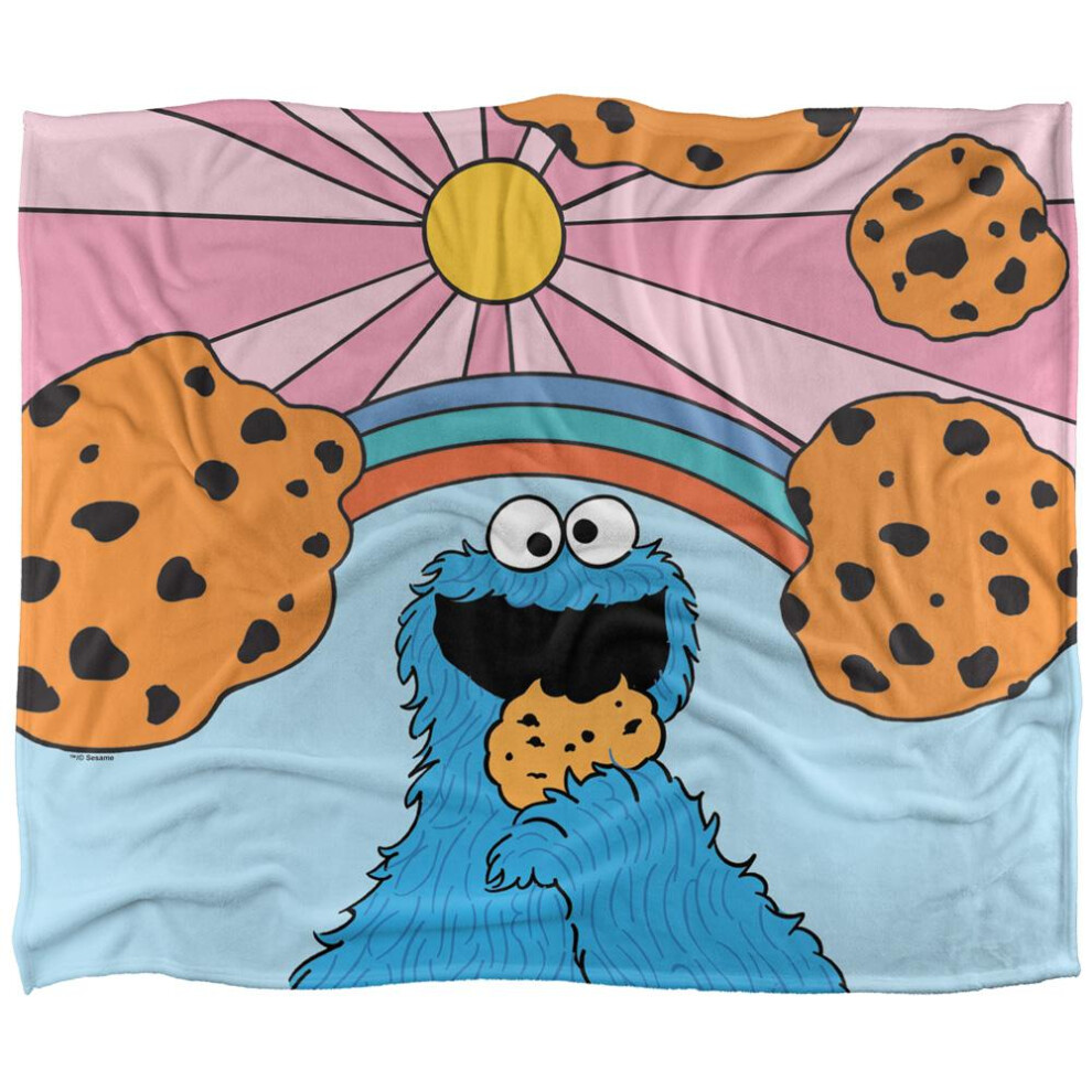 Sesame Street Sunrise Cookie Monster Blanket Multicoloured