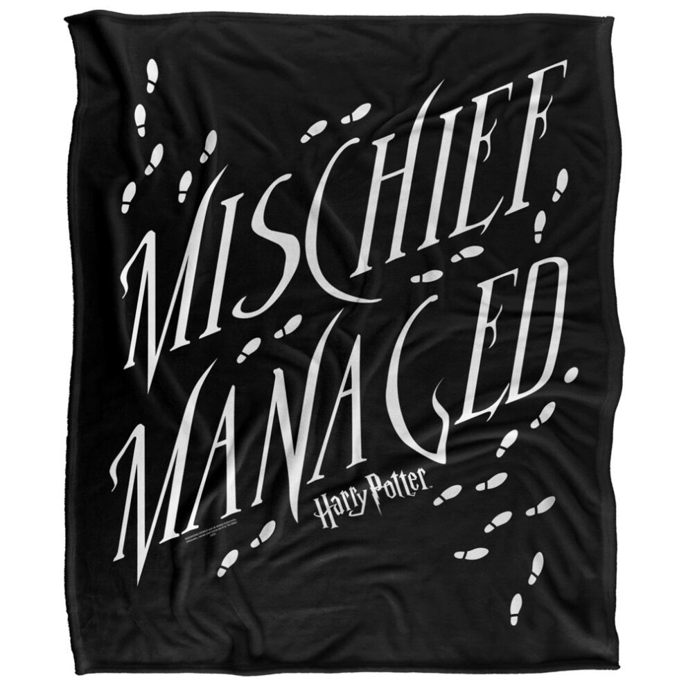 Harry Potter Mischief Managed Text Blanket Multicoloured