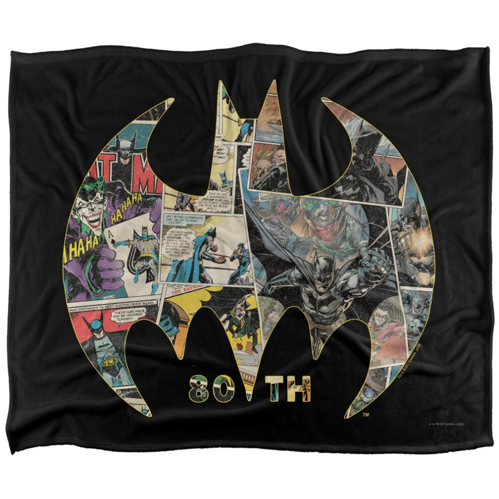 Batman Comic Strip 80Th Blanket Multicoloured