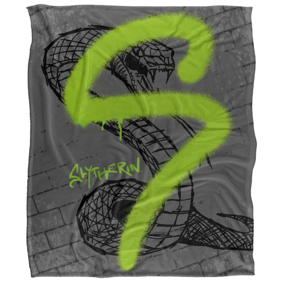 Harry Potter Slytherin Graffiti Blanket Multicoloured