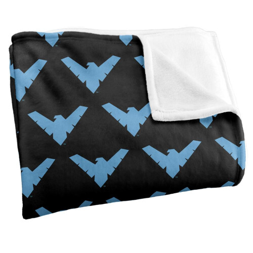 Batman Batman All Over Logo Nightwing Blanket 1