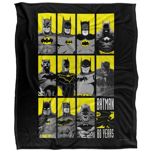 Batman Batman Character Montage 80th Blanket