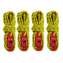 Corda riflettente per campeggio, corda in nylon ad alta resistenza con tenditore regolabile per attività all'aperto, colore brillante e design