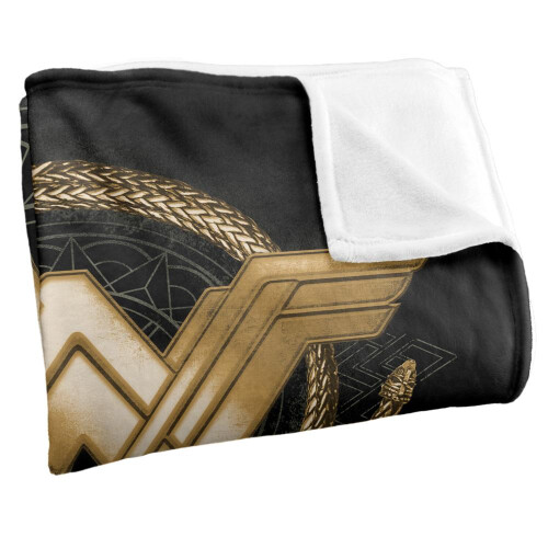 Wonder Woman Gold Logo Blanket 1