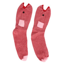 Lustige Tier-Socken mit durchgehendem Strukturstichmuster, das Fischhaut imitiert. Hochwertige, dickere, warme Wintersocken für Damen und Herren.