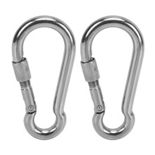 Spring Snap Clip Stainless Steel Carabiners, Heavy Duty Clips for Outdoor Adventures