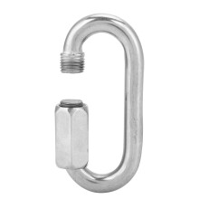 High Load Bearing Quick Link Connector, Versatile Stainless Steel Heavy Duty Safety Chain Hook for Mountaineering & Rock Climbing, Threaded Latch Desi