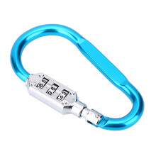 Secure Travel Companion, Aluminium Alloy Carabiner Clip, Resettable Combination Padlock For Safe Outdoor Journeys